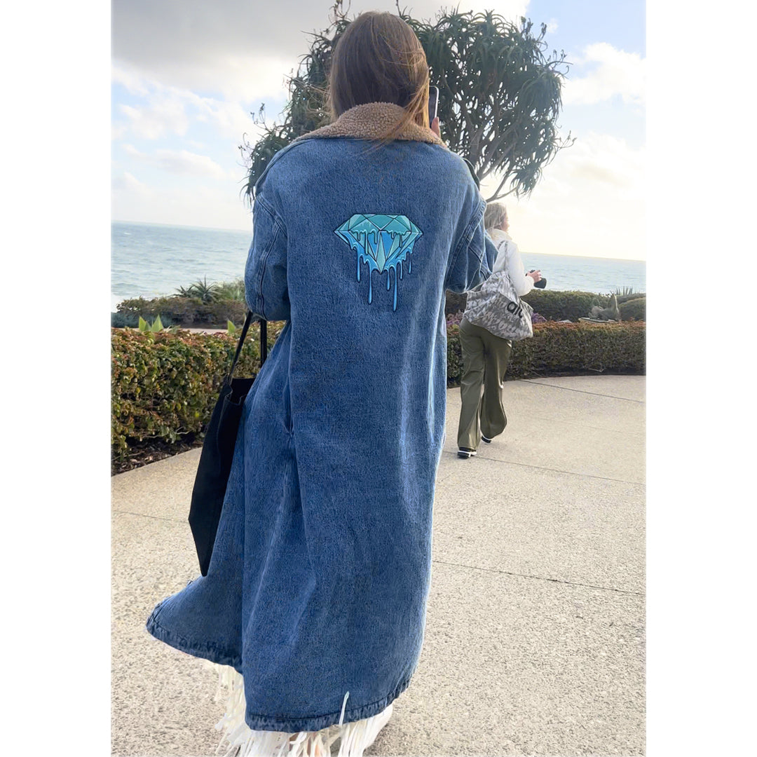 Long Jean Jacket Diamond